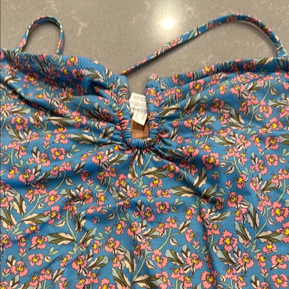 J. Crew Blue One Piece Swimsuit with Vintage-Inspired Design - Picture 4 of 6